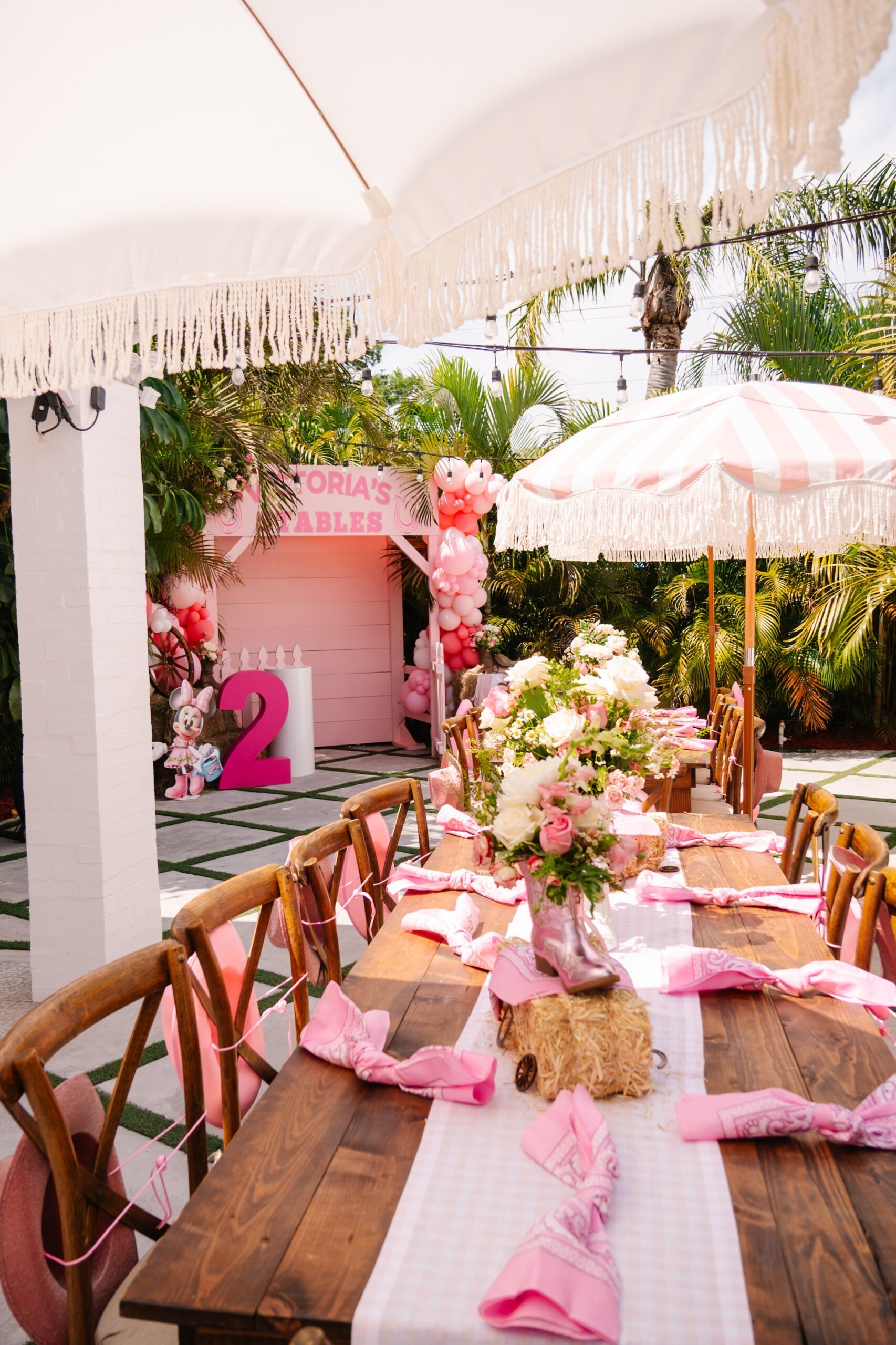 Custom themed backdrop designed for a luxury children's birthday celebration.