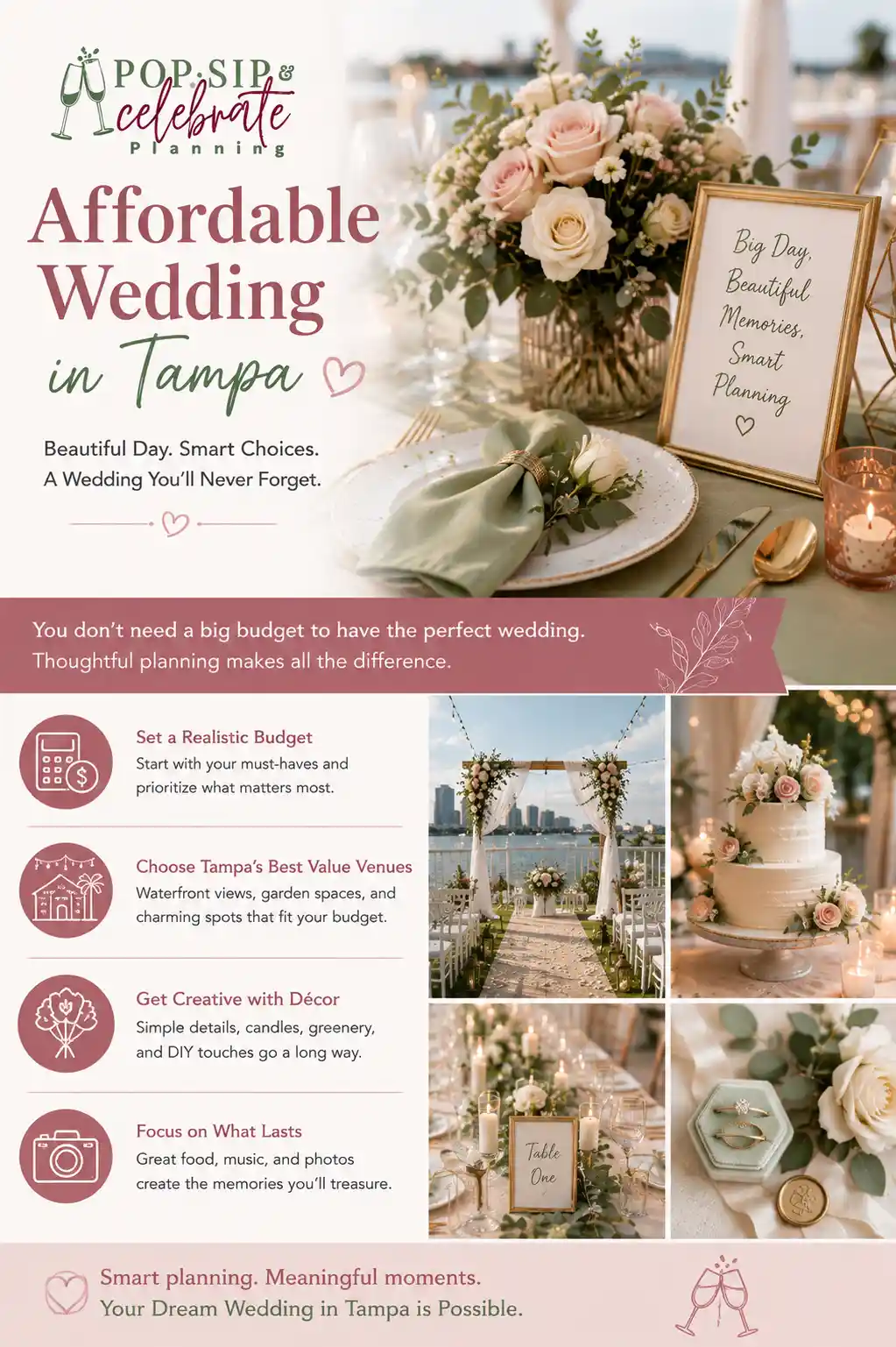 affordable wedding Tampa smart planning and elegant decor