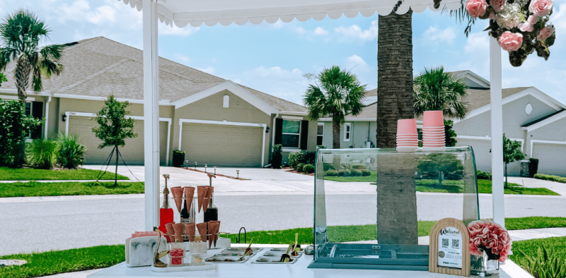 pop sip and celebrate planning : Tampa's Gelato Cart